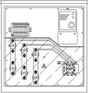 Caja de contador eléctrico homologada con tejadillo para Gas Natural Fenosa  (CLAVED AC80188)