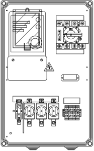 Caja de contador eléctrico homologada con tejadillo para Gas Natural Fenosa  (CLAVED AC80188)